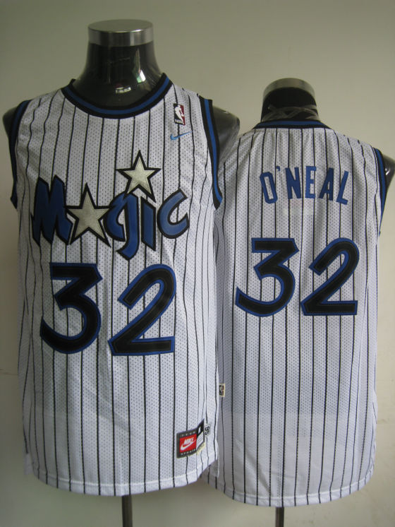 Orlando Magic O'Neal White Blue Black Jersey